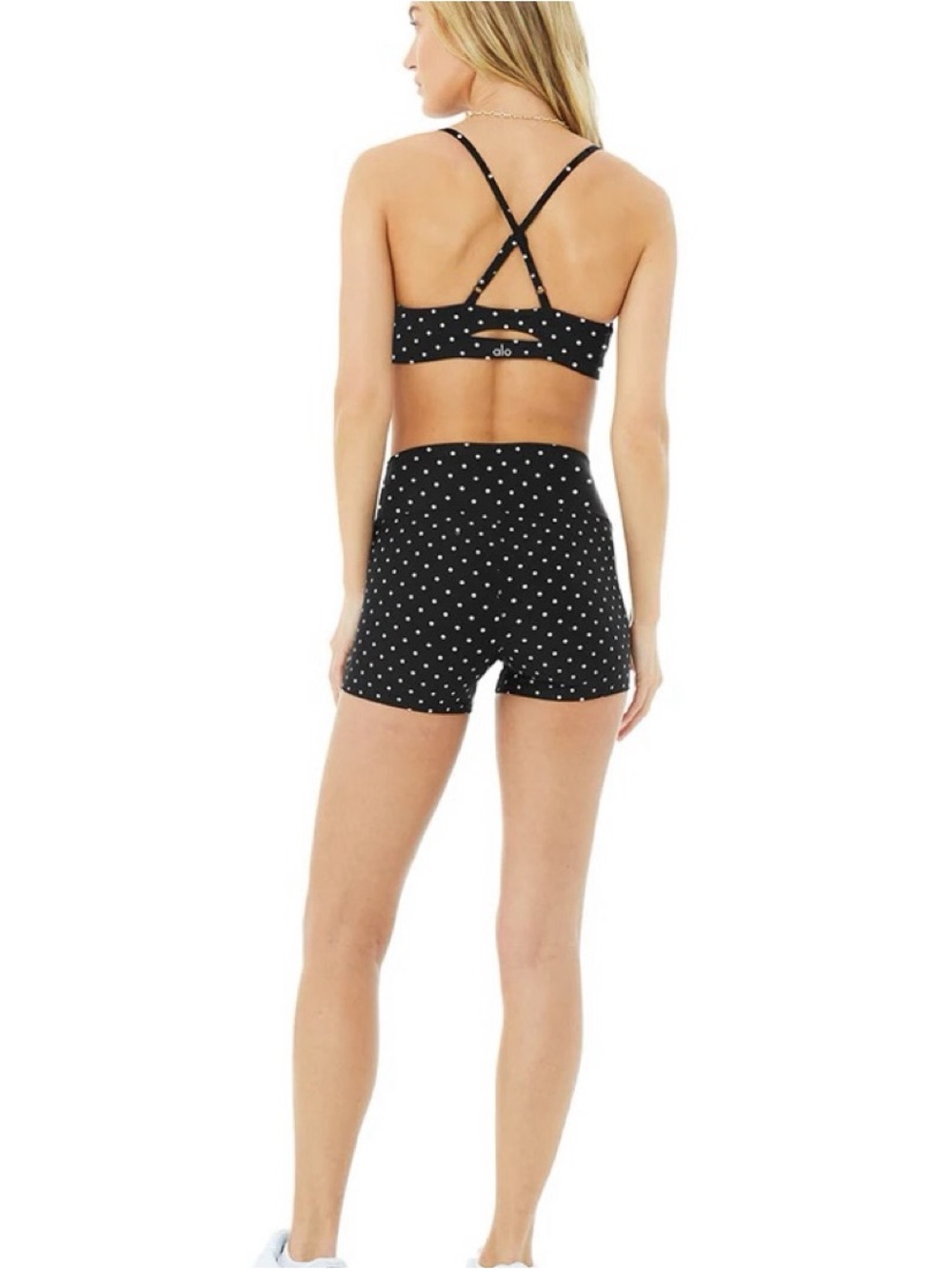 ALO Yoga AirLift Polka Dot Bra/Shorts Set XS - Picture 2 of 2